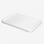 Couvercle pour bacs gerbables en plastique blanc gilac