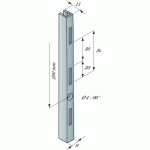 Crmaillre standard  perforation troite ligne square classic 200 - 3m sofadi