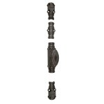 Cr�mone en fonte en applique pour menuiserie bois ry59 - bouton confort - noir jardinier massard
