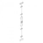 Cr�mone en applique extra - plate � bouton - slim sx blanc 9016 tirard