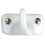 Crochet simple en porcelaine de limoges brillante - blanc m�rigous