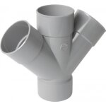 Culotte pvc 45 double parallle femelle - femelle - femelle - rt144 nicoll