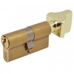 Cylindre à bouton s'entrouvrant - b30 x 30 mm - first 3000 laiton poli vachette Cylindre à bouton s'entrouvrant - b30 x 30 mm - first 3000 laiton poli vachette