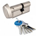 Cylindre � bouton vari� - b30 x 30 - laiton poli - t60 tesa s�curit�