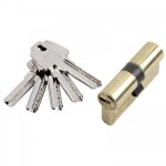 Cylindre double � profil europ�en vari� 30x30 - laiton poli - t60 tesa s�curit�