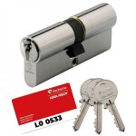 Cylindre double de s�ret� - profil europ�en s'entrouvrant - 30 x 40 mm vachette