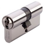 Cylindre double vari� en laiton nickel� type hdi - 30x30 mm vachette
