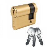 Demi cylindre - 30 x 10 mm - te 5 - s'entrouvrant - laiton poli tesa s�curit�