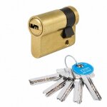 Demi cylindre - 30 x 10 mm - t 60 - vari� - laiton poli tesa s�curit�