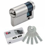 Demi cylindre - 30 x 10 mm - isr6 - sur variure agl 697 - nickel� mat iseo