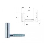 Demi - fiche femelle menuiserie bois - n?ud plat 13 mm - 500 pi�ces otlav