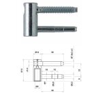 Demi - fiche femelle r�glable - menuiserie bois - n?ud 14 mm - 65 pi�ces otlav