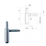 Demi - fiche m�le menuiserie bois - n?ud rond 13 mm - 450 pi�ces otlav