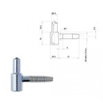 Demi - fiche m�le - n?ud plat court 13 mm - but�e � bille - 740 pi�ces otlav