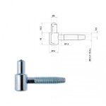 Demi - fiche m�le - n?ud plat court 14 mm - but�e � bille - 160 pi�ces otlav