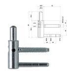 Demi - fiche m�le r�glable - menuiserie bois - n?ud 20 mm - 25 pi�ces otlav