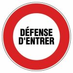 Disque d'interdiction rouge - diam�tre 300 mm - interdit entrer novap