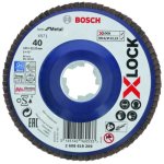 Disque  lamelles pour mtal 125 mm  moyeu plat - grain 40 - x - lock bosch
