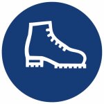 Disque d'obligation bleu - diam�tre 300 mm - chaussures novap