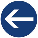 Disque d'obligation bleu - diam�tre 300 mm - fl�che novap