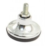 Dome de silence chromé à visser - patin plastique avl Dome de silence chromé à visser - patin plastique avl