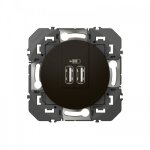 Double chargeur 2 x usb type a - dooxie - noir legrand
