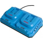 Double chargeur rapide pour batterie 20v li - ion - fbch20003 leman