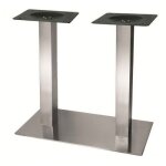 Double pied de table central rectangulaire en inox - hauteur 730 mm synercia Double pied de table central rectangulaire en inox - hauteur 730 mm synercia