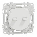 Double va - et - vient ou poussoir  levier - 10 ax - blanc - odace ii schneider