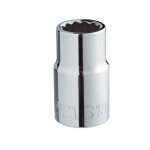 Douille courte chrome vanadium 1 / 2'' 12 pans - 26mm sam outillage