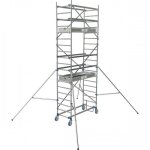 chafaudage roulant en aluminium - hauteur 9, 85m - cross 2 180 tubesca