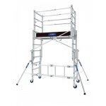 Échafaudage roulant télescopique aluminium z - tower - 1 plancher - 3, 80m tubesca Échafaudage roulant télescopique aluminium z - tower - 1 plancher - 3, 80m tubesca