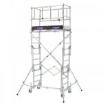 Echafaudage tlescopique pliant - hauteur de travail 4, 8m - x - tower tubesca