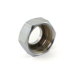 Ecrou laiton 6 pans pour collet battu chrom  14 - filetage 15 / 21 bricozor