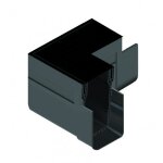 Elément d'angle pour caniveau avec grille alu - noir - slimline - stocké aco Elément d'angle pour caniveau avec grille alu - noir - slimline - stocké aco