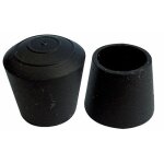 Embouts de pieds de chaise enveloppants en caoutchouc noir - 12mm - x20 bricozor