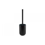 Ensemble brosse wc - noir brillant - en grs - jaro spirella
