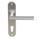 Ensemble de porte pomerol sur petites plaques 165 mm - inox 304 bross� - cl� i eurowale