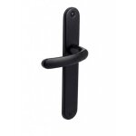 Ensemble sur grandes plaques entraxe 195 mm budget - onyx noir mat - bec - de - cane vachette assa abloy ...
