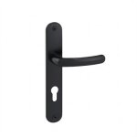 Ensemble sur grandes plaques entraxe 195 mm budget - onyx noir mat - cl� i vachette assa abloy