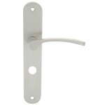 Ensembles sur plaque sara en aluminium - entraxe 195 mm - nickel mat - condamnation cadap