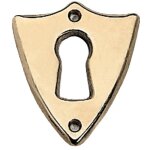 Entr�e de cl� directoire - rustique - en zamak - laiton poli cadap