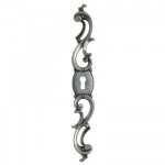 Entr�es de cl� rustique en zamak - vieux fer - 191x27 mm - main droite dubois