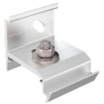 Equerres de fixation murales pour rails win slide 2 - aluminium brut - simple voie mantion