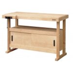 Établi bois - menuisier - caisson portes coulissantes - 1, 2 m - presse outifrance Établi bois - menuisier - caisson portes coulissantes - 1, 2 m - presse outifrance