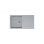 Evier  encaster en tectonite 1 cuve et 1 gouttoir orion gris titanium franke