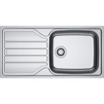 vier  encastrer inox dekor 1 cuve 1 gouttoir 1000 x 500 mm fln 611 - xl franke