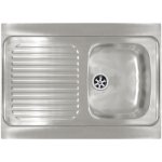 Evier inox  poser 1 cuve et 1 gouttoir - 80 x 60 cm franke