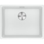 �vier sous plan en fragranite - � vidage manuel - maris mrg 110 - 52 - noir mat franke