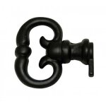 Fausse cl anglaise - en zamak finition noir mat - 28 x 32 mm cadap